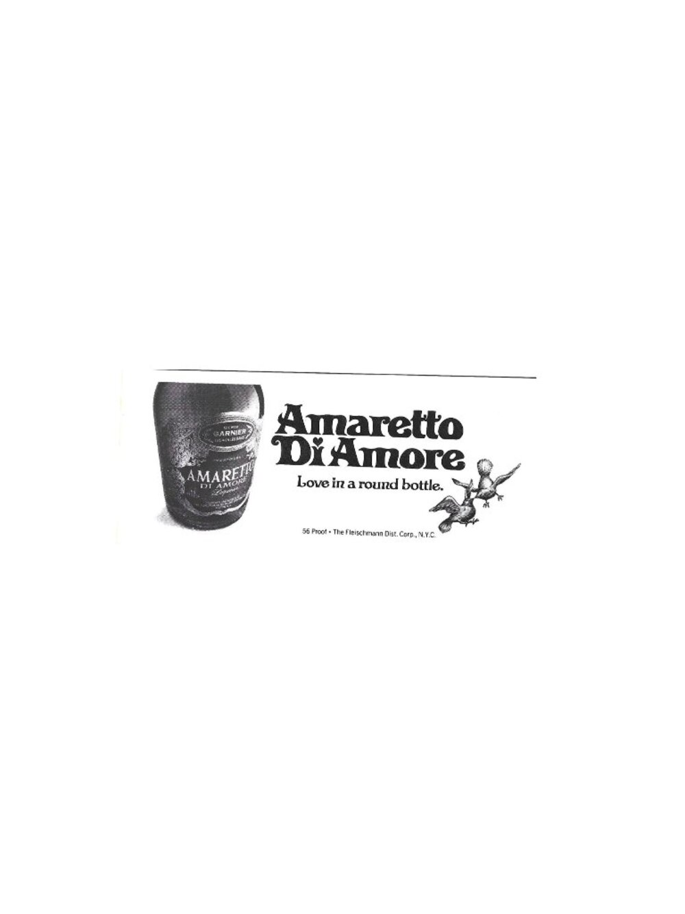 Print Ad Amaretto Di Amore Love In A Round Bottle Vintage 1970s Garnier Liqueur